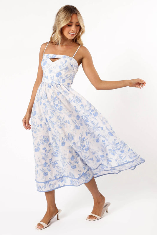 Sweetheart Cutout Midi Dress